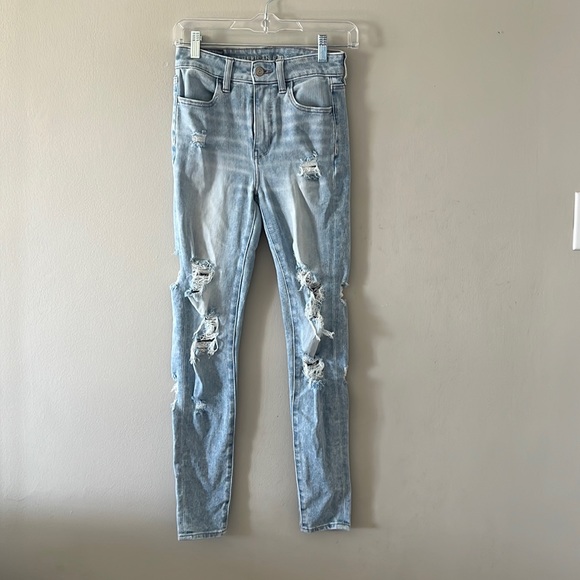 American Eagle Outfitters Denim - American Eagle size 0 super hi rise jegging